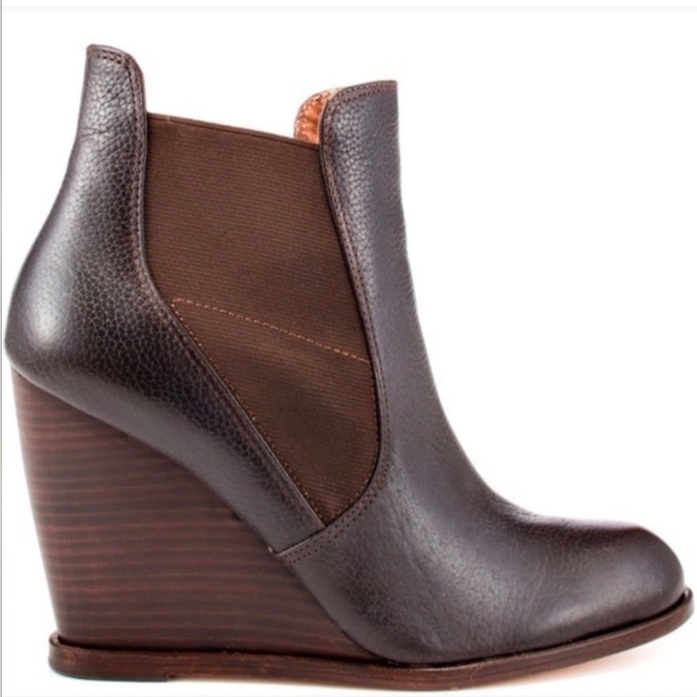 Corso Como Lexy Wedge Bootie Coffee Brown Sz 9